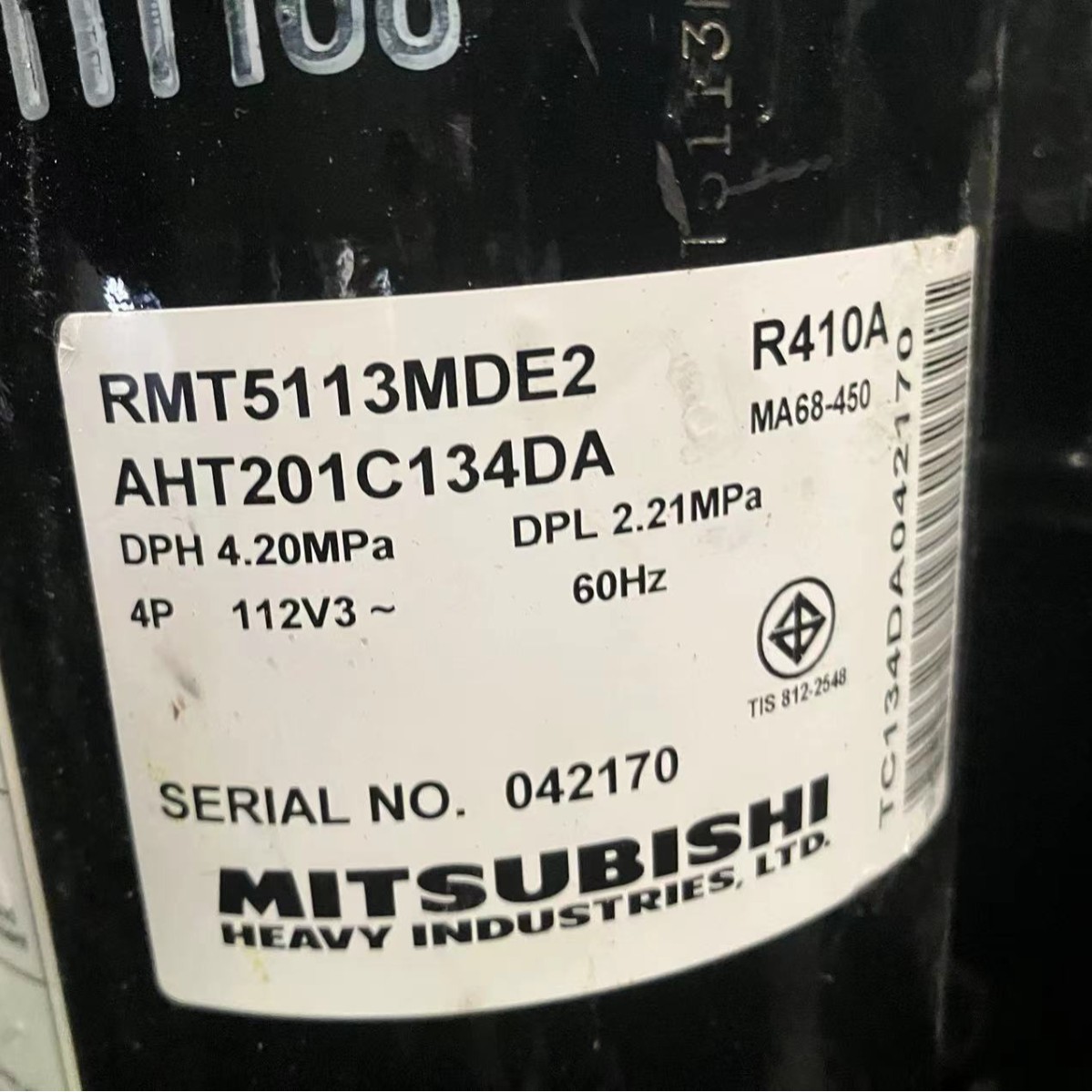 三菱制冷压缩机RMT5113MDE2 AHT201C134DA变频空调制冷