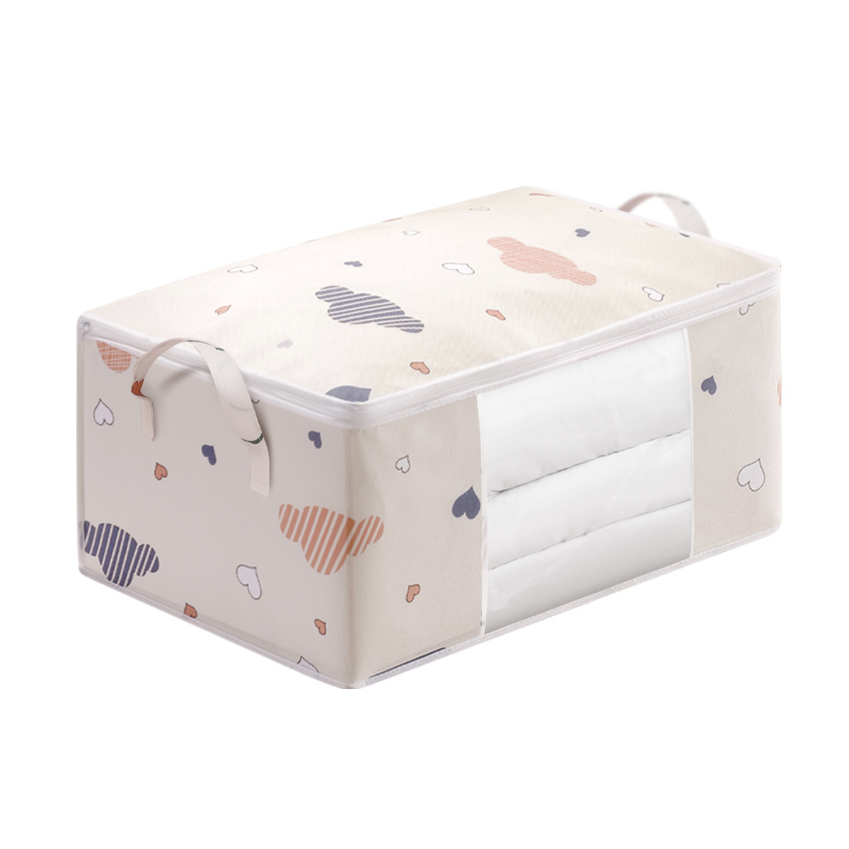 Quilt storage bag with handle window multi-functional dust bag home moving doggy bag Finishing bag storage bag
