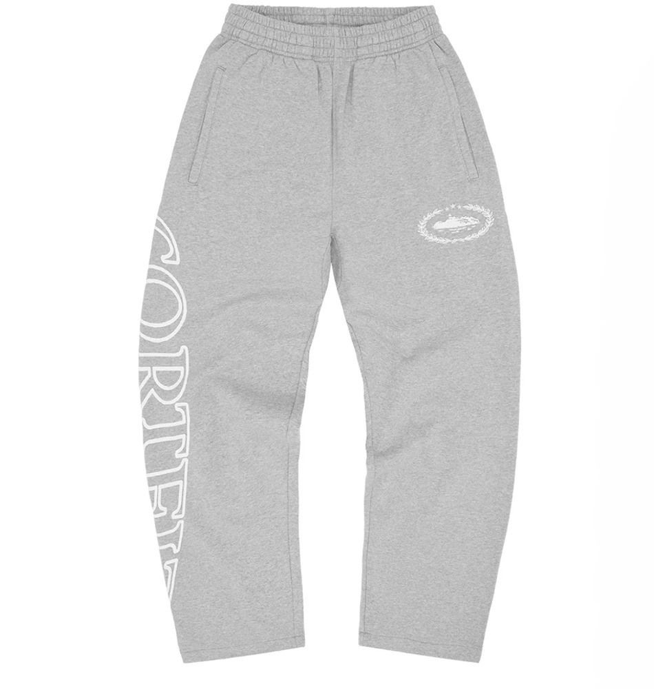Corteiz HMP Sweatpants Open Hem Heather Grey