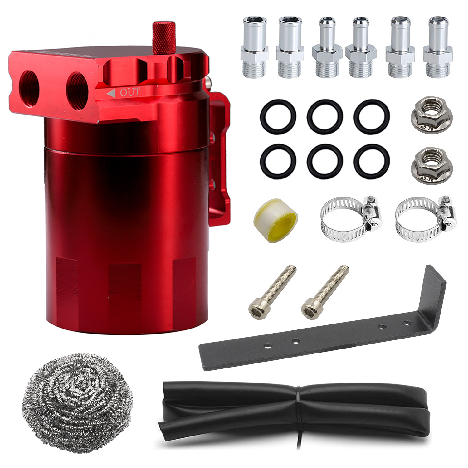 Car modification universal breathable pot exhaust gas filter oil with air filter oil pot recovery intake pot 350ML