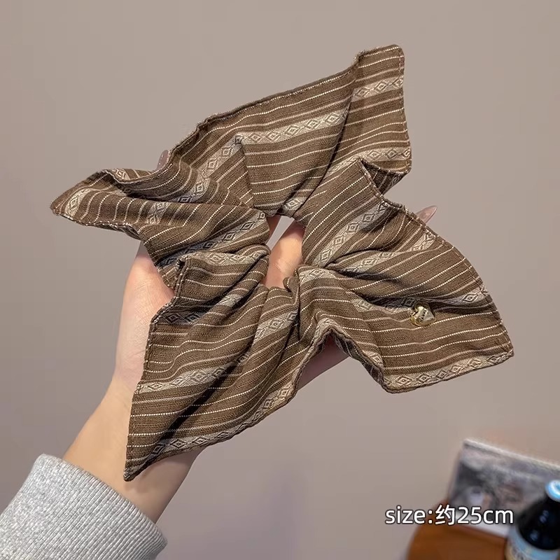 Encaje retro francés, diadema de intestino grueso, mujer 2025, nuevo estilo, cuerda para el cabello, banda de goma, lazo, dulce cuerda para el cabello, accesorios para el cabello