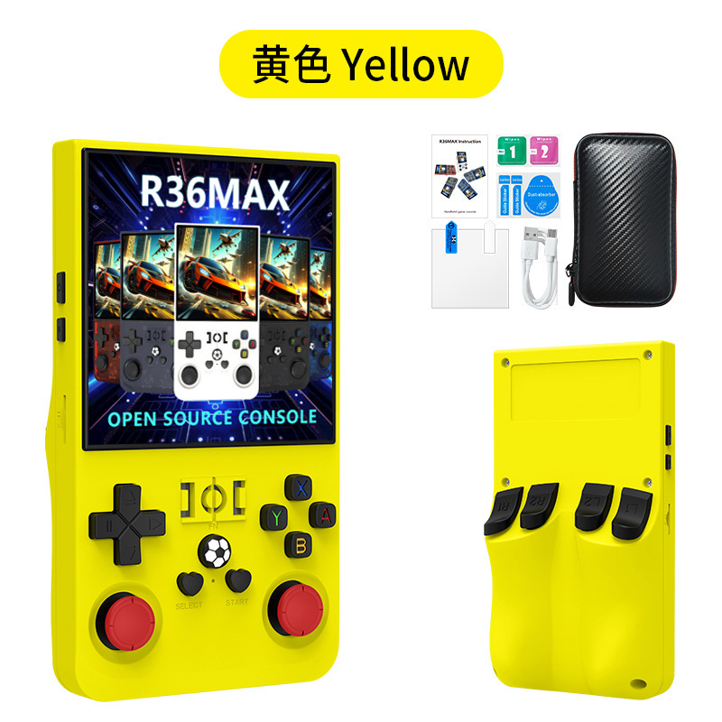 国境を越えた対外貿易スポット R36MAX ゲームコンソール オープンソース デュアル システム 4inch 大画面レトロ アーケード PSP ハンドヘルド コンソール|undefined
