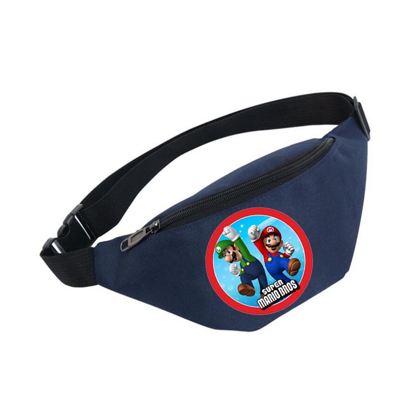 Juego Mario Super Mary bolso de la cintura de los hombres y las mujeres deportes Satchel bolso del teléfono móvil multifuncional bolso de la cintura de dibujos animados monedero