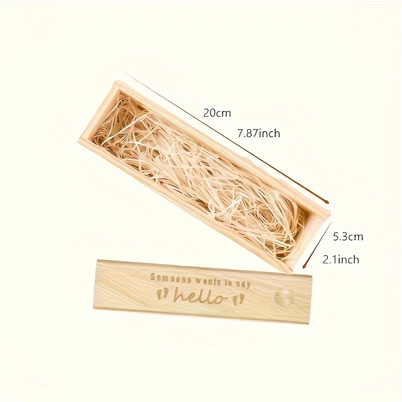 Recuerdos de embarazo de madera creativa, varilla de prueba de embarazo, caja de colección de regalos, recuerdo del recién nacido