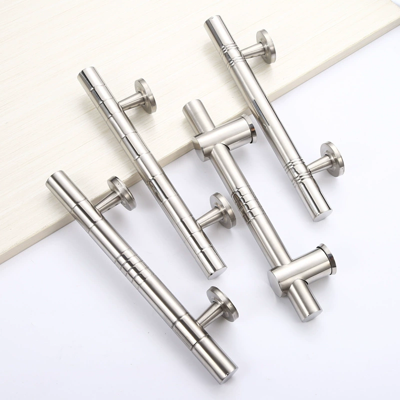 Современная простая двойная дверная ручка из нержавеющей стали Железная дверь Деревянная дверь Раздвижная дверная ручка Регулируемая ручка Круглая ручка для труб