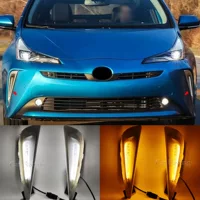 Подходит для дневных ходовых огней Toyota Prius 19-20 Prius, передних противотуманных фар, рулевого управления со светодиодной подсветкой для дневного вождения