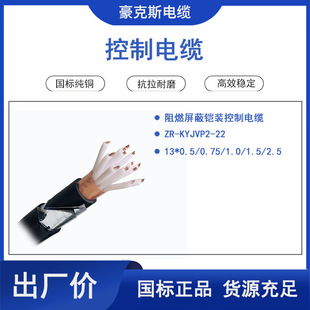 Shielded armored control cable high temperature control cable ZR-KYJVP2-22 model complete source manufacturers