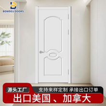 实木复合室内门隔音防潮简约平板免漆木门白底漆家用门