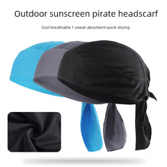 Summer Quick-Dry Bicycle Pirate Hat Sun Protection Outdoor Unisex Fitness Sweat Absorbent Head Scarf Sports Riding Cap Breathable