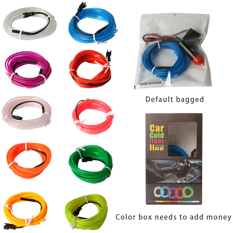 Calaf EL con borde Luz fría Barra de luz de la atmósfera del coche con clip Luz de iluminación Luz de hueco de puerta Luz fría Luz decorativa