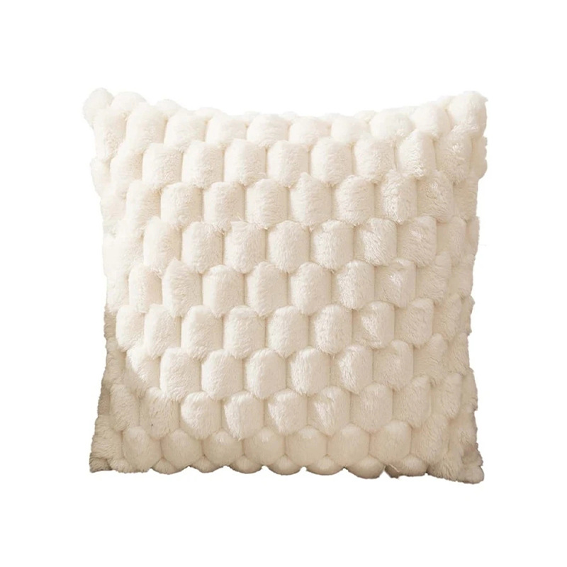 Funda de cojín de terciopelo jacquard dorado de color sólido al por mayor transfronterizo, funda de cojín lumbar tridimensional para sofá de oficina