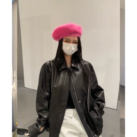 皮草;休闲裤;女式皮衣