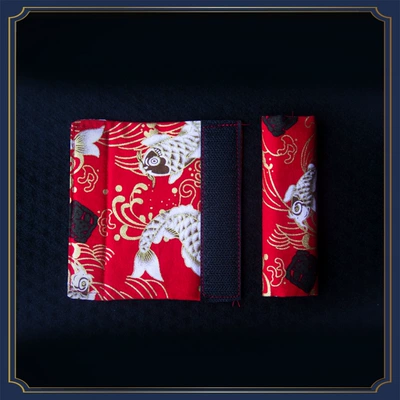 Car decoration JDM Japanese style Sürətlər qutusu və əl tormozu başlıqları - with-velcro-size-12125-roof-gloves-koi-red