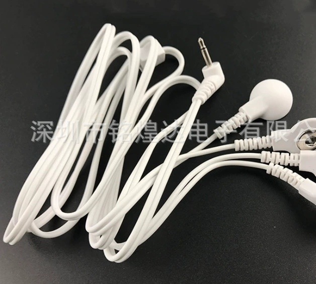 Кнопки производителя фониотерапевтического прибора с проводами четыре пряжки массажная наклейка кабель аксессуары