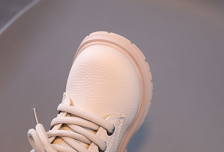 Botas curtas britânicas para meninos e meninas, primavera 2024, sapatos antiderrapantes com sola macia para bebês_voghion.com