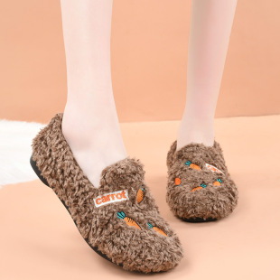 Mao Mao Shoes Winter New All-match Shoes Fashion fleece-lined Thickened Non-slip Comfortable Cotton Shoes Old Beijing Women's Cotton Shoes