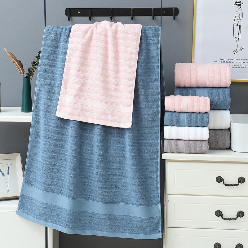 Thickened Hotel Beauty Salon Club Set Towel Embroidered logo Cloud Brocade suit Towel Cotton Bath Towel Adult Men and Women