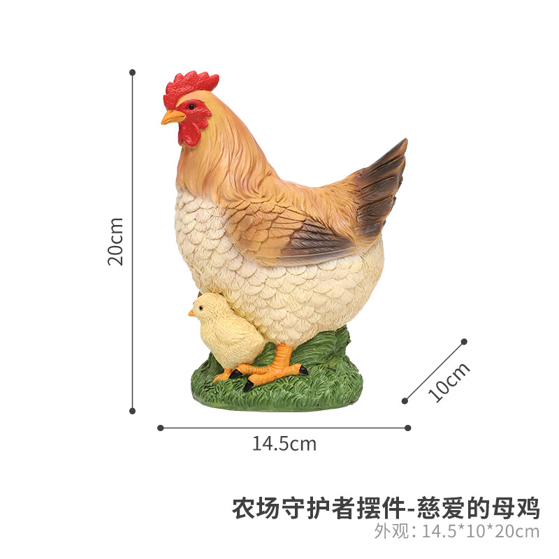 Simulación transfronteriza al aire libre sensor de gallo sonido automático decoración de jardín patio balcón diseño de granja decoración de paisajismo