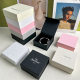 Internet Celebrity Hot Style High-End Magnetic Flip Box Three Gold Hardware Jewelry Earrings Necklace Jewelry Box Jewelry Packaging Box