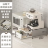 Metal coffee rack-gray small 4 partition plate [double drawer]