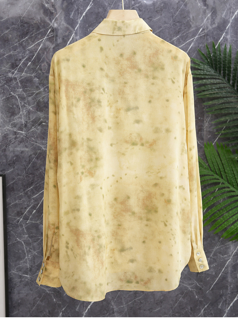 Fresh yellow silk shirt