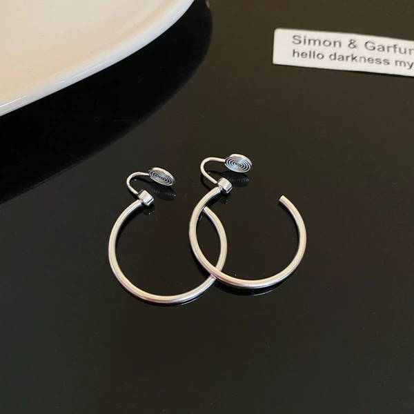 Silver needle, mosquito coil, ear clips, 3cm