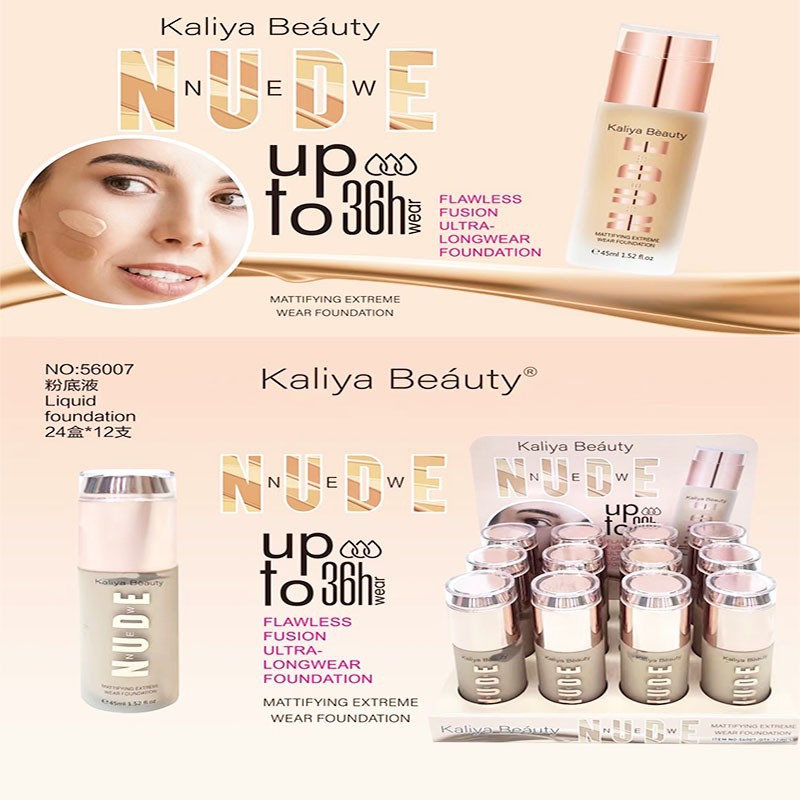 Base de Maquillaje Líquida 4 Colores Efecto Mate, Corrector para Rostro