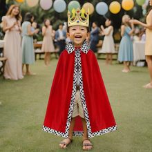 万圣节披风儿童成人国王王子造型装扮表演服圣诞披风红色斗篷披肩