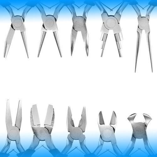 55# steel handmade pliers, jewelry pliers, 5-inch mini pliers, chrome vanadium steel stainless steel nose pliers, jewelry tool pliers