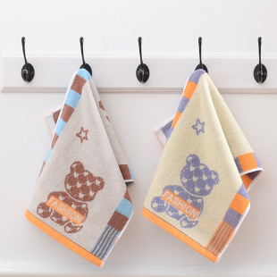 Children's small towel wholesale cotton soft absorbent baby face towel cartoon bear towel