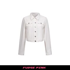 Fudge Pink 25秋季New美式复古辣妹个性设计牛仔夹克外套