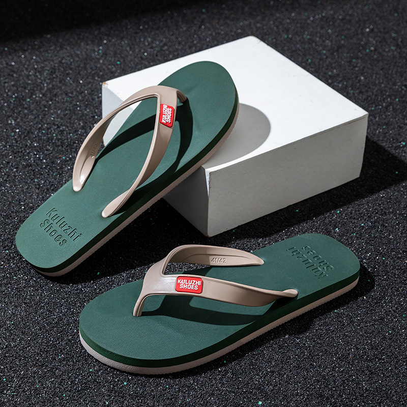 Men's Flip-Flops, Tiktok Hot-Selling Non-Slip Outdoor Slippers, Beach Flip-Flops, One-Piece Drop-Shipping Slippers, Women's Summer Outdoor Wear
