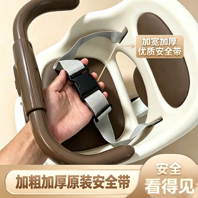 Electric vehicle front-mounted child seat can be raised and rotated, baby safety seat for electric bikes, shock-absorbing seat for infants and children