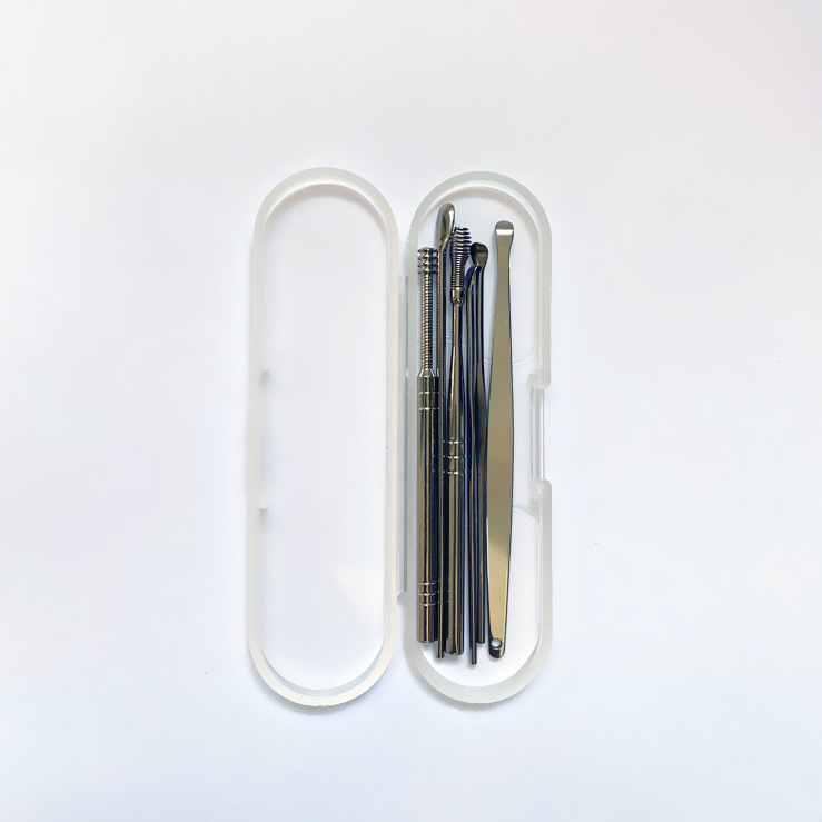 Juego de selección de oreja de acero inoxidable oreja recoger artefacto espiral oreja recoger Herramienta 7-pieza oreja recoger conjunto completo 6-pieza conjunto al por mayor