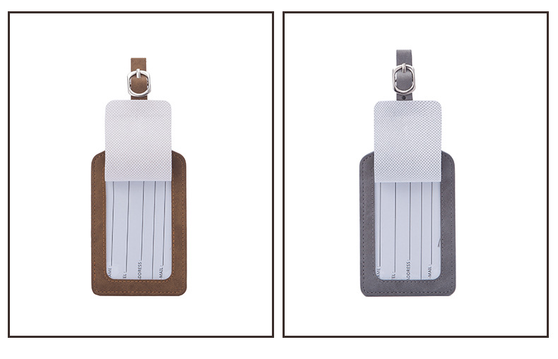 Pu Leather Solid Color Luggage Tag display picture 4