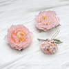 Ancient wind peony silk flower 3 Hanfu Datang silk hair hairpin hair 簪 簪 134 costume Tangfeng pressed flowers after flowers