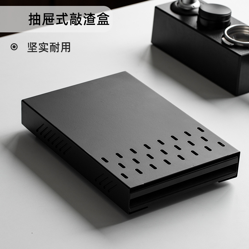抽屉式咖啡机敲渣盒 加厚不锈钢大容量咖啡粉渣桶敲渣盒批发