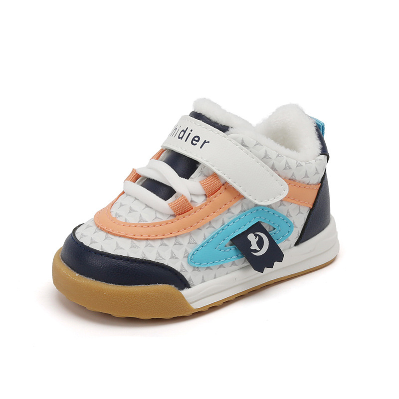 Nuevos zapatos de tablero para niños dos zapatos de algodón forrados de lana para niños zapatos deportivos para niños pequeños zapatos de algodón para niños forrados de lana para niñas