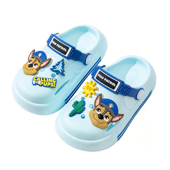 Wang Wang team summer new children's hole shoes boys soft bottom non-slip baby little girl cute sandals outside wear