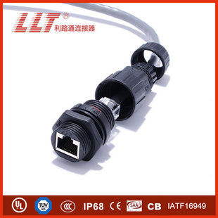 RJ45-M16 M19��ˮ�B���� CAT5E 6E��̫�W 5Gͨ�ŷ�ˮ���ղ��^