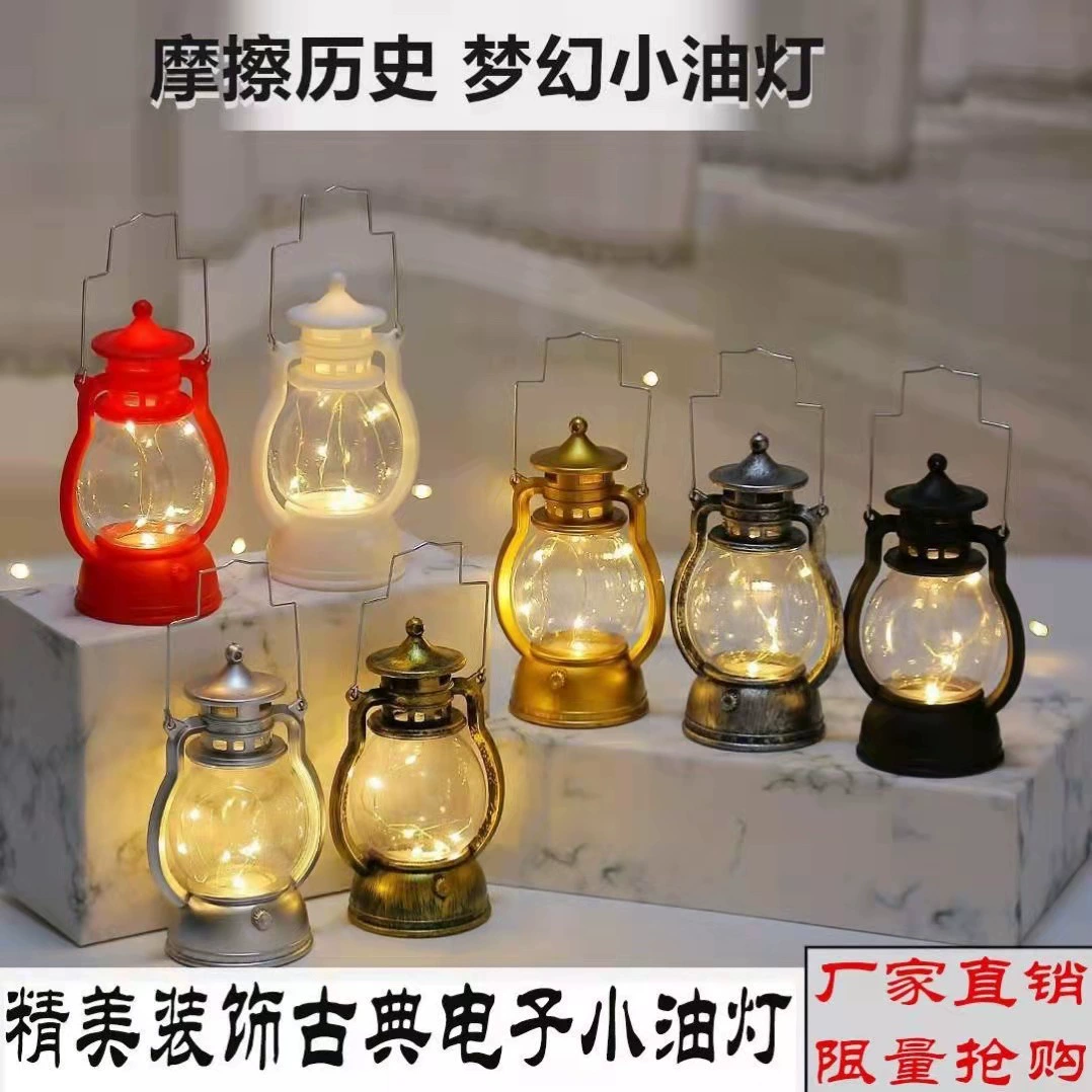 LED-винтовая лампа, пластиковая абажур, мерцание теплого света, аккумуляторная (AG10×3)