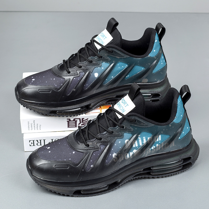 Zapatos de hombre de coco, superficie de malla transpirable, zapatos deportivos casuales, suela gruesa, aumento del colchón de aire, zapatos de moda de papá, venta al por mayor