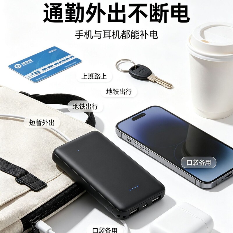 Cross-border mobile power bank, compact battery, convenient USB output, Type-C, customizable logo, portable power source Cross-border mobile power bank, compact battery, convenient USB output, Type-C, customizable logo, portable power source