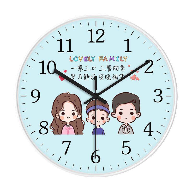 Tianjixing Silent Family Wall Clock Family Bedroom Clock Living Room Creative Warm Cartoon Quartz Clock Tianjixing Silent Family Wall Clock Family Bedroom Clock Living Room Creative Warm Cartoon Quartz Clock