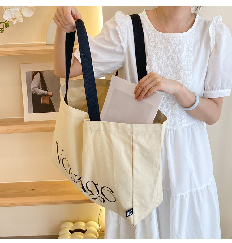 Große Damen Tragetasche Aus Canvas Schultertasche Lässig_voghion.com