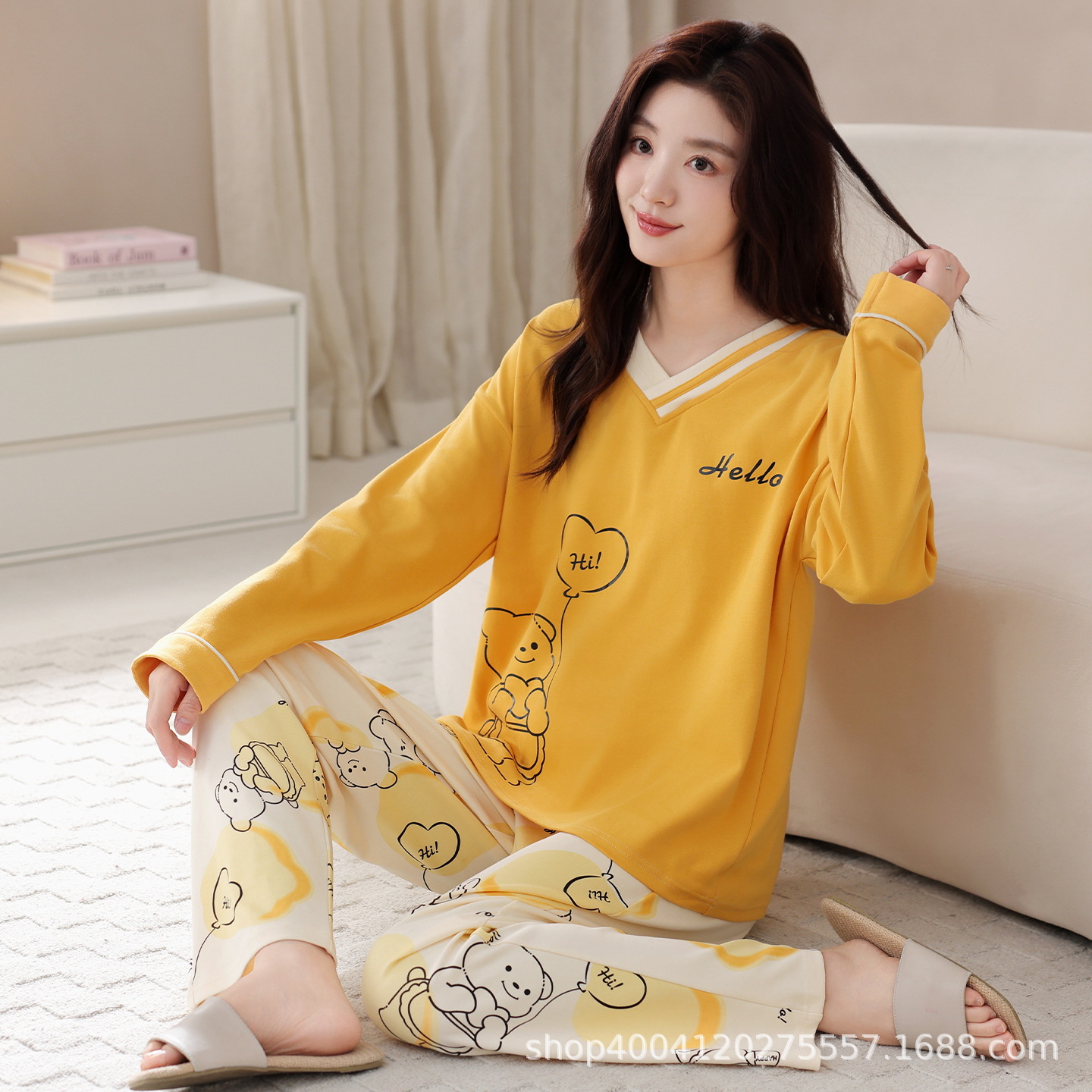 Cotton long-sleeve, sleeves, set