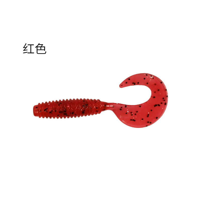 Soft Grubs Lures 60mm 2g Curl Tail Grubs Fresh Water Bass Swimbait Tackle Gear