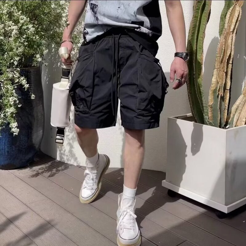 2026 Summer New American-Style Wide-Leg Outdoor Shorts with Large Pockets, Functional Workwear High Street Hip-Hop Shorts for Men 2026 Summer New American-Style Wide-Leg Outdoor Shorts with Large Pockets, Functional Workwear High Street Hip-Hop Shorts for Men