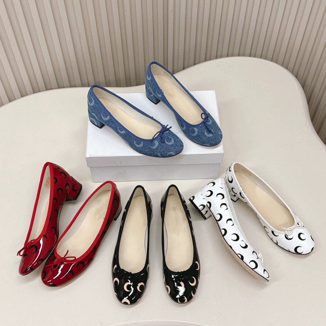 2025 весна новый rv камелия стразы с круглыми головками и неглубокими горловыми туфлями