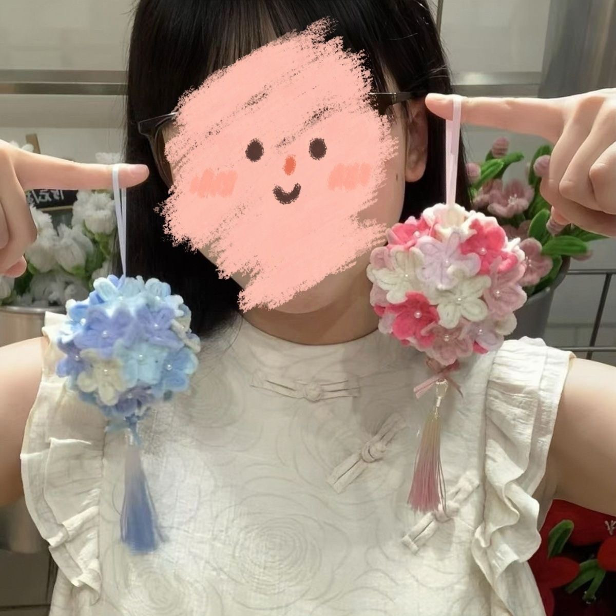 파란색 수국 재료 패키지(1개 제작 가능)